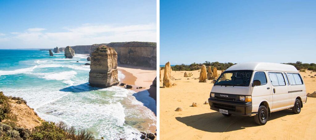 Road trip en van en Australie